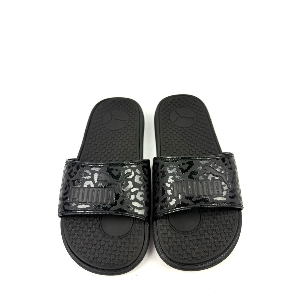 Puma Cool Cat Slides 6 Leopard Print Slip On Sandals Womens Brand New